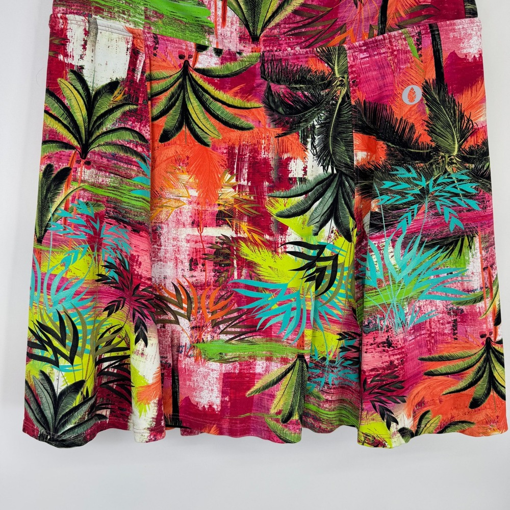 Tropical Print Skort in Fuchsia Pink - Picture 5 of 15
